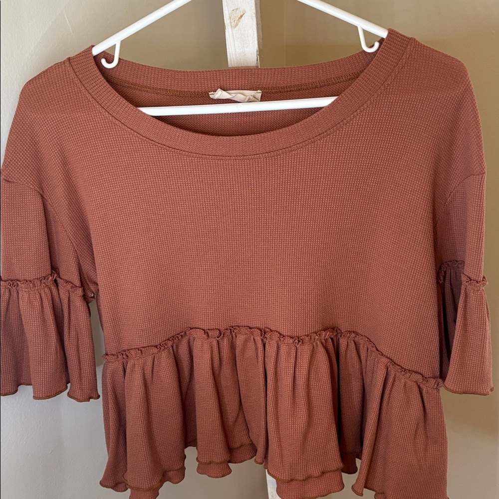 Altar'd State Terracotta Knit Top